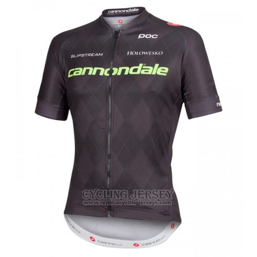 2016 Cycling Jersey Cannondale Black Short Sleeve and Bib Short